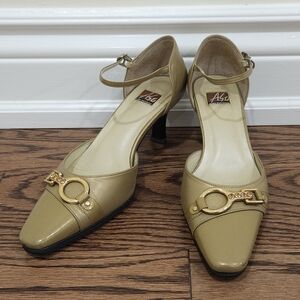 100% Soft Golden Brown/ Tan Leather With Rhinestone Gold Metal Buckle By ASO